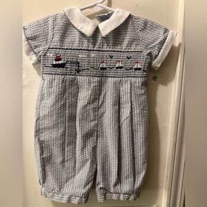 Smocked Carriage Boutiques Sailboat Romper